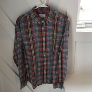 J. Crew Madras Button Down Shirt.